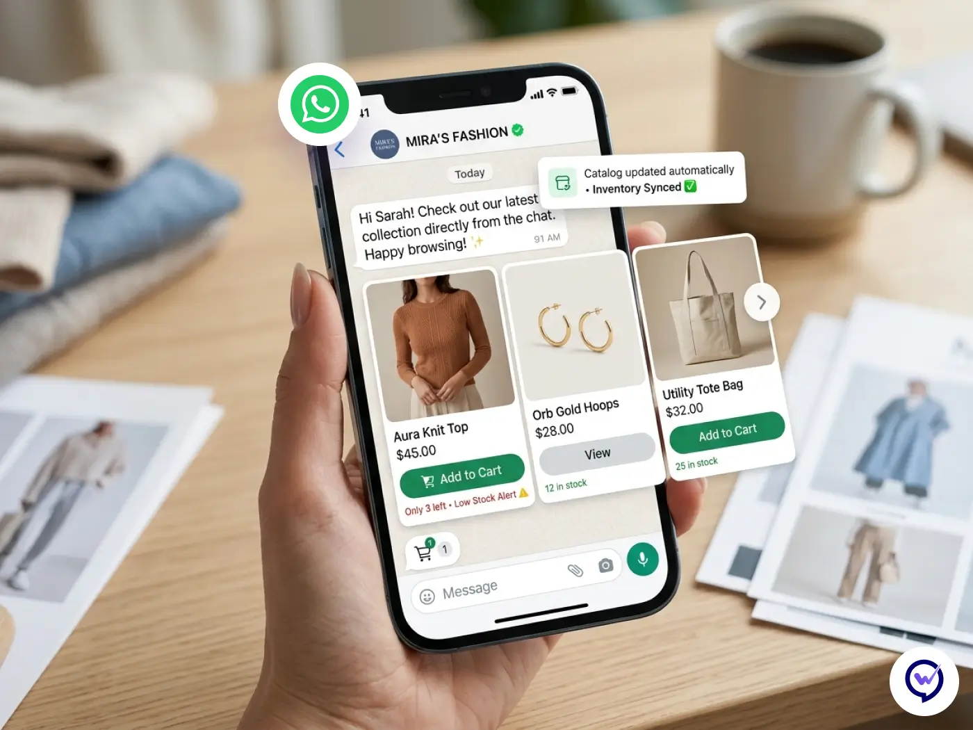 WhatsApp Catalog with native inventory on Whautomate