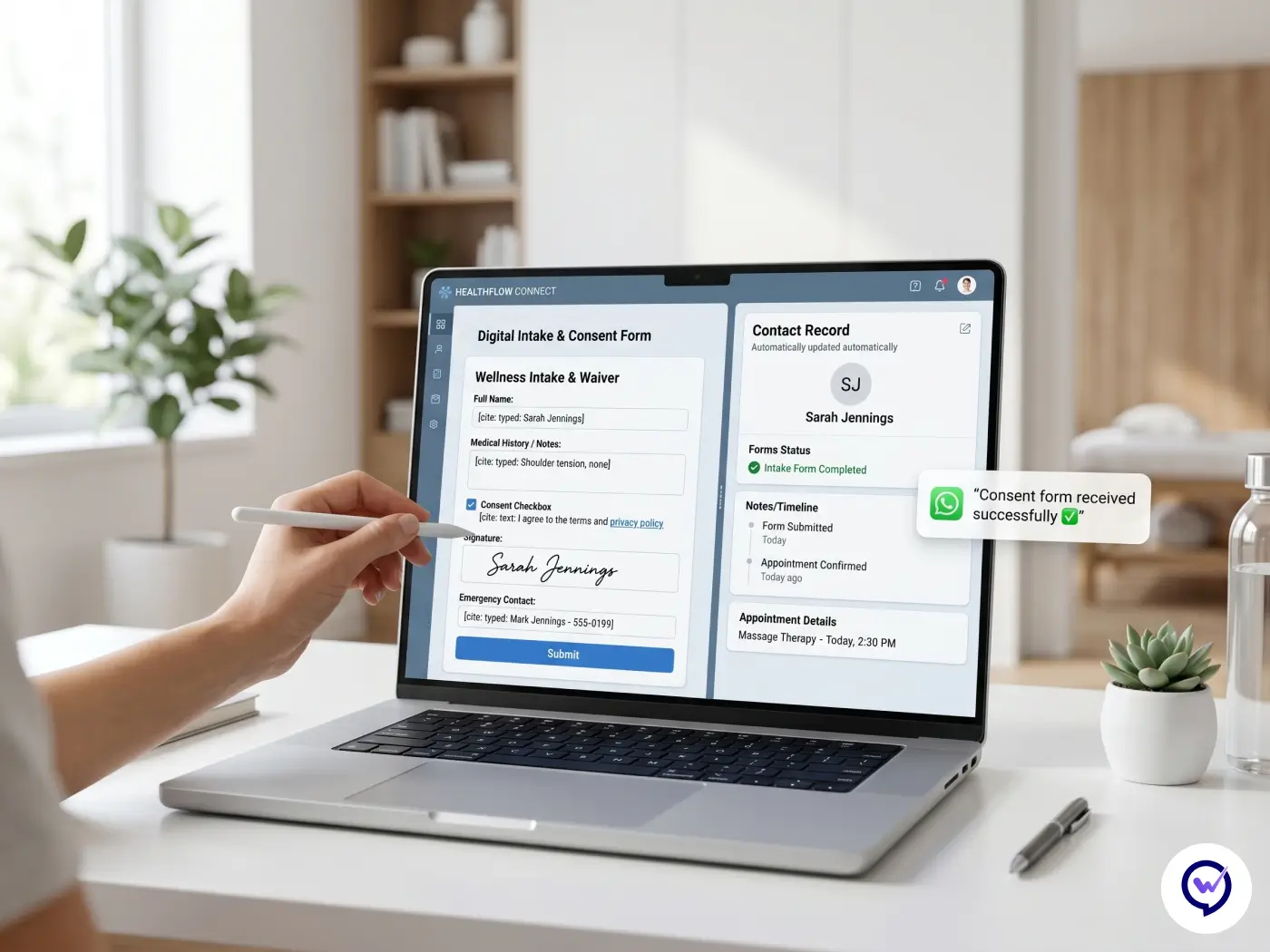 Enrolment and consent forms on Whautomate