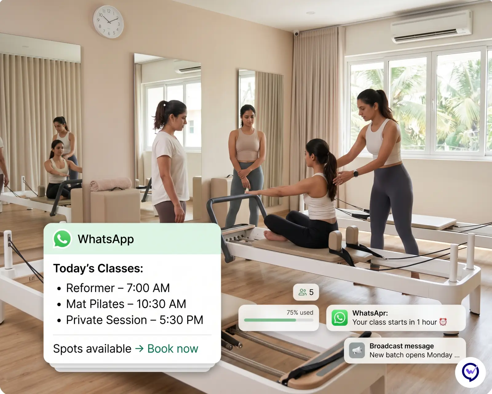 Pilates Studios on Whautomate