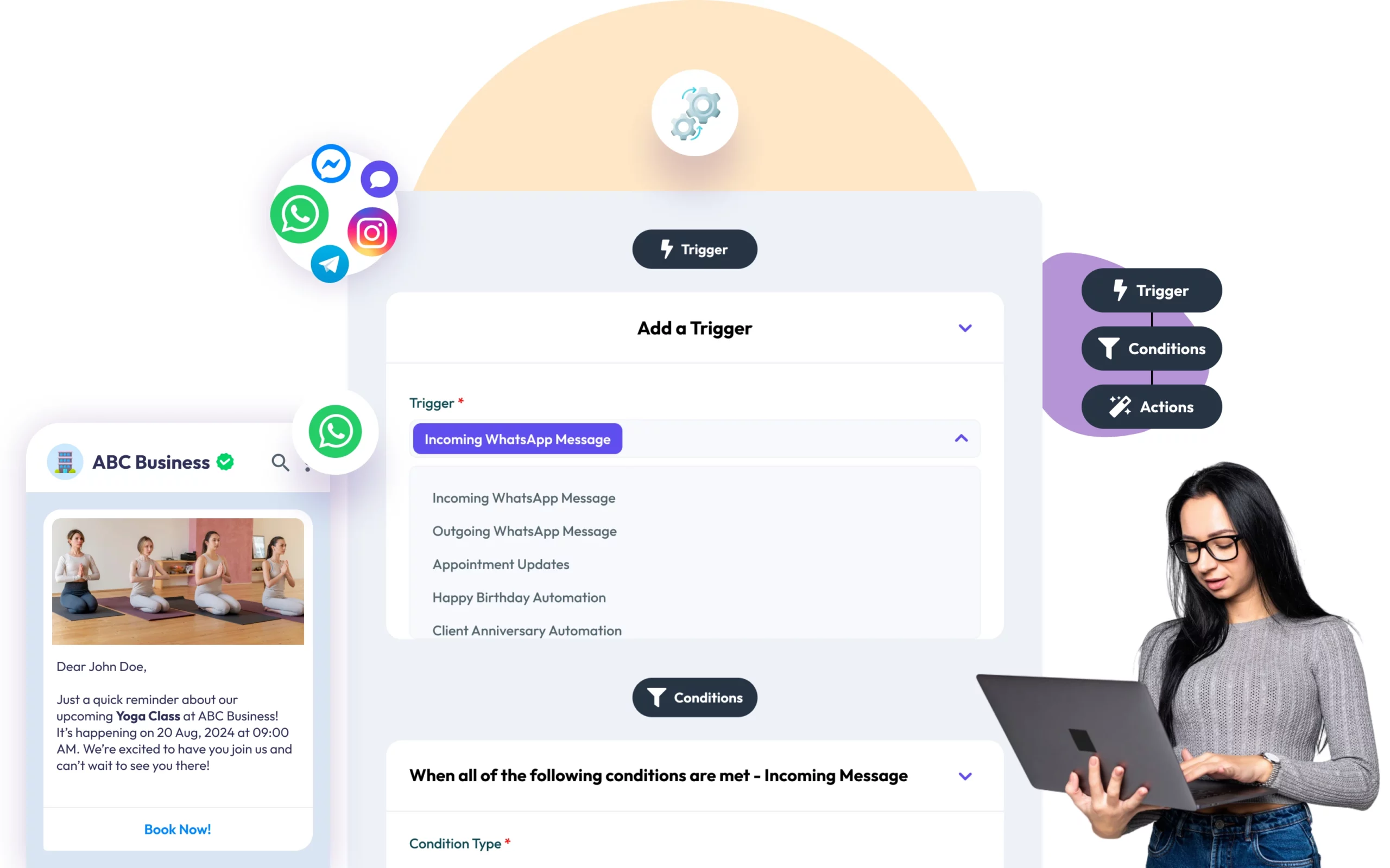 No-code automation workflow builder