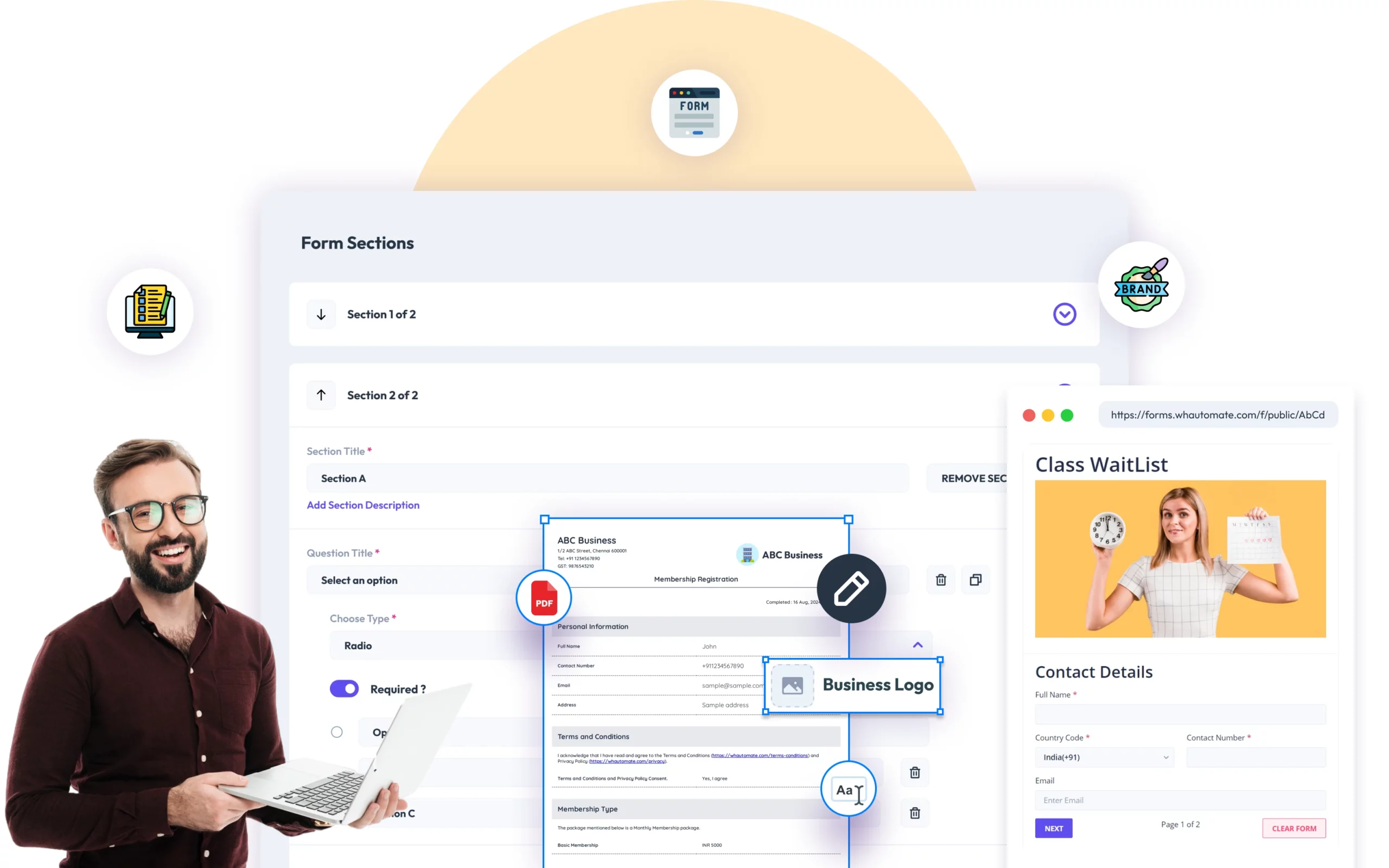 Branded form builder