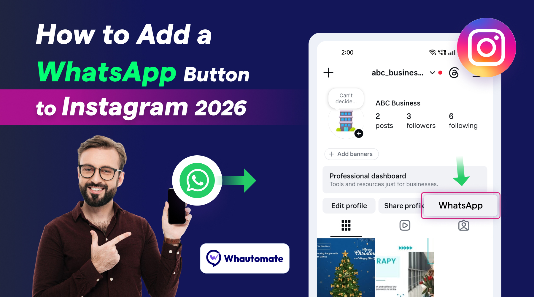 How to Add a WhatsApp Button to Instagram 2026